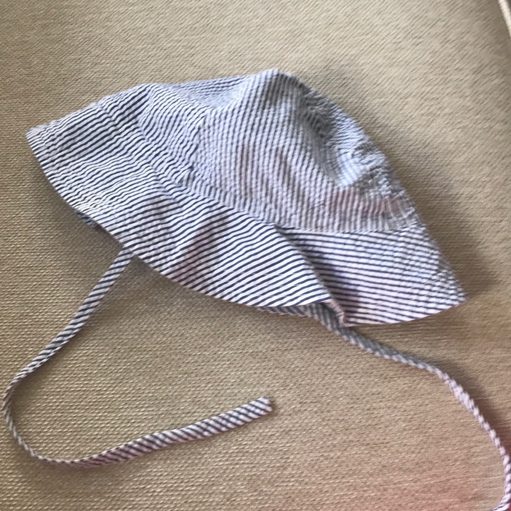 Bella bliss blue seersucker hat